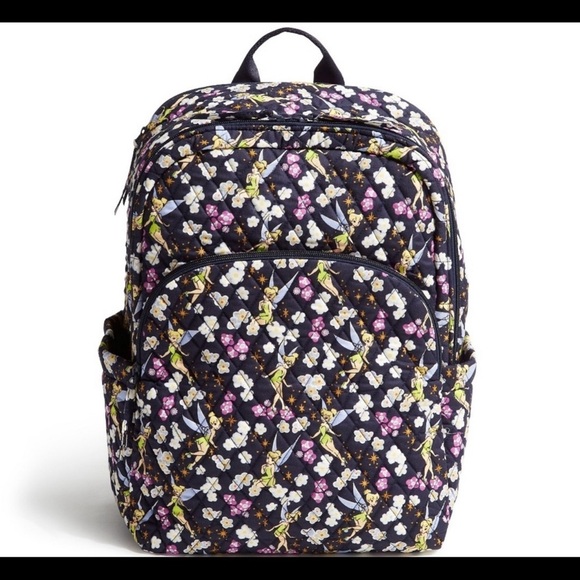 NEW Vera Bradley Disney Tinkerbell Essential Large Backpack- Navy Blue - Picture 1 of 9